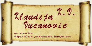 Klaudija Vučanović vizit kartica